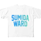 JIMOTO Wear Local Japanの 墨田区 SUMIDA WARD フルグラフィックTシャツ