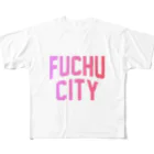 JIMOTOE Wear Local Japanの府中市 FUCHU CITY All-Over Print T-Shirt