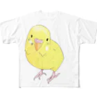 まめるりはことりの可愛いセキセイインコのパームちゃん フルグラフィックTシャツ