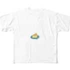 みんなを笑顔にしたいTシャツの噂のチーズケーキ皿に乗せてみた All-Over Print T-Shirt