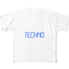 Day_and_postersのTechno  All-Over Print T-Shirt