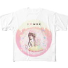 椎名めろん[melomelon]のパステル小学生風コーデ♡みるくちゃん All-Over Print T-Shirt