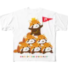 LittleLoroのRED PANDA レッサーパンダ 組体操 0242 All-Over Print T-Shirt