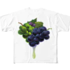 カワウソとフルーツの【forseasons】グレープ All-Over Print T-Shirt