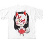 SEA's SHOPのドS巫女狐アカリ All-Over Print T-Shirt
