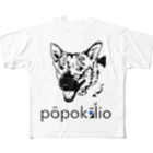 ナミノコ雑貨店のpopokilio スマイルDOG All-Over Print T-Shirt