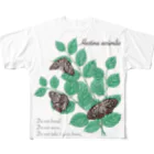 kitaooji shop SUZURI店のアカボシゴマダラとエノキ All-Over Print T-Shirt