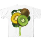 カワウソとフルーツの【forseasons】キウイ All-Over Print T-Shirt