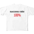 アメリカンベース の成功率100% success rate 100% フルグラフィックTシャツ