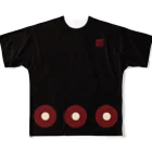 Rigelの蛇目紋黒羅紗陣羽織柄 All-Over Print T-Shirt