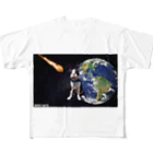 結崎 剛のSPACE NUTS（地球の危機） All-Over Print T-Shirt