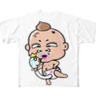 SEA's SHOPのゆーこBaby 白鳥をギュッ All-Over Print T-Shirt