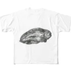 🔵  魚食不可人(さかなくえんちゅ)  🔵のサケビクちゃん２ フルグラフィックTシャツ