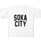 JIMOTOE Wear Local Japanの草加市 SOKA CITY All-Over Print T-Shirt