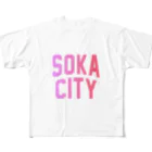 JIMOTOE Wear Local Japanの草加市 SOKA CITY All-Over Print T-Shirt