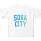 JIMOTOE Wear Local Japanの草加市 SOKA CITY All-Over Print T-Shirt