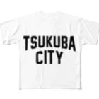 JIMOTOE Wear Local Japanのつくば市 TSUKUBA CITY All-Over Print T-Shirt