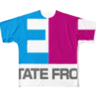 ef8888のestatefront   架空の不動産屋 フルグラフィックTシャツ