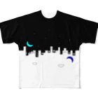 ざっか 夜光昼夢の【夜】いっしょうけんめいパワポで作ったロゴの服 All-Over Print T-Shirt