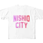 JIMOTOE Wear Local Japanの西尾市 NISHIO CITY All-Over Print T-Shirt