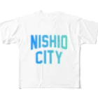 JIMOTOE Wear Local Japanの西尾市 NISHIO CITY All-Over Print T-Shirt