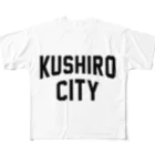 JIMOTO Wear Local Japanの釧路市 KUSHIRO CITY フルグラフィックTシャツ