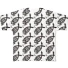 X-DEVILFISHのDEVILFISHロゴ総柄Tシャツ All-Over Print T-Shirt