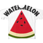 DRIPPEDのWATERMELON 扇形 フルグラフィックTシャツ