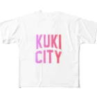 JIMOTOE Wear Local Japanの久喜市 KUKI CITY All-Over Print T-Shirt