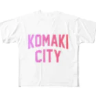 JIMOTOE Wear Local Japanの小牧市 KOMAKI CITY フルグラフィックTシャツ