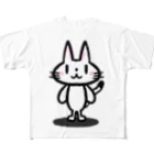 ここなつ55のゆるねこシンプル フルグラフィックTシャツ