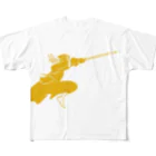 伊勢守 isenokami  剣道 x 日常  kendo inspired.のLife with Kendo (men gold) All-Over Print T-Shirt