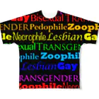 器具田こする教授 Kiguda Lab.のLGBTPZN フルグラフィックTシャツ