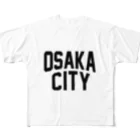 JIMOTOE Wear Local Japanの大阪市 OSAKA CITY フルグラフィックTシャツ