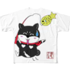 黒柴の梅吉でやんすの改・釣れてもぅたでやんす！ All-Over Print T-Shirt