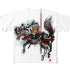 ふくふく商店のゆる戦国武将「前田慶次」 All-Over Print T-Shirt