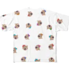 117shiba の糸目シバだらけ🐶 フルグラフィックTシャツ