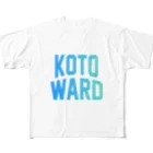 JIMOTOE Wear Local Japanの江東区 KOTO WARD All-Over Print T-Shirt