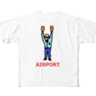 アメリカンベース のエアライン　エアポート　マーシャラー　空港　飛行機 All-Over Print T-Shirt