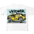 スタジオばんやのV8パワー フルグラフィックTシャツ