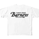 DARTS SPACE BarneysのBarneyロゴ ブラック フルグラフィックTシャツ