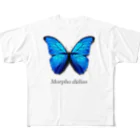 madのモルフォ蝶 フルグラフィックTシャツ