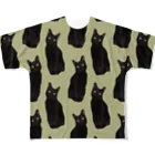 amrita worksの黒猫さん All-Over Print T-Shirt