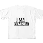22Oclockのフェミニスト I AM FEMINIST フルグラフィックTシャツ