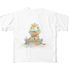 memo  (めも)のカエル王子 フルグラフィックTシャツ