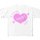 天地海山のi really heart you デザイン フルグラフィックTシャツ