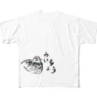 Nezumi Cafeのらいちょう All-Over Print T-Shirt