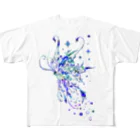 ChunkSpookiesのバタフライエフェクト・ブルー All-Over Print T-Shirt