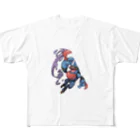 kouchan0712のドクロッグ　白Tシャツ All-Over Print T-Shirt