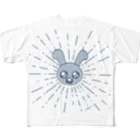 IKARE PUNCH storeのシンプルに肝臓が悪いうさぎ All-Over Print T-Shirt